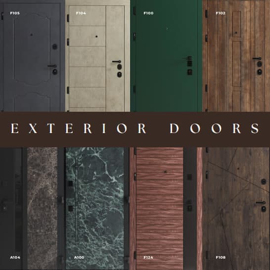Exterior doors finishes